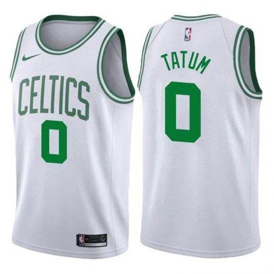 Men 0 Jayson Tatum Jersey White Boston Celtics Jersey Swingman Fanatics