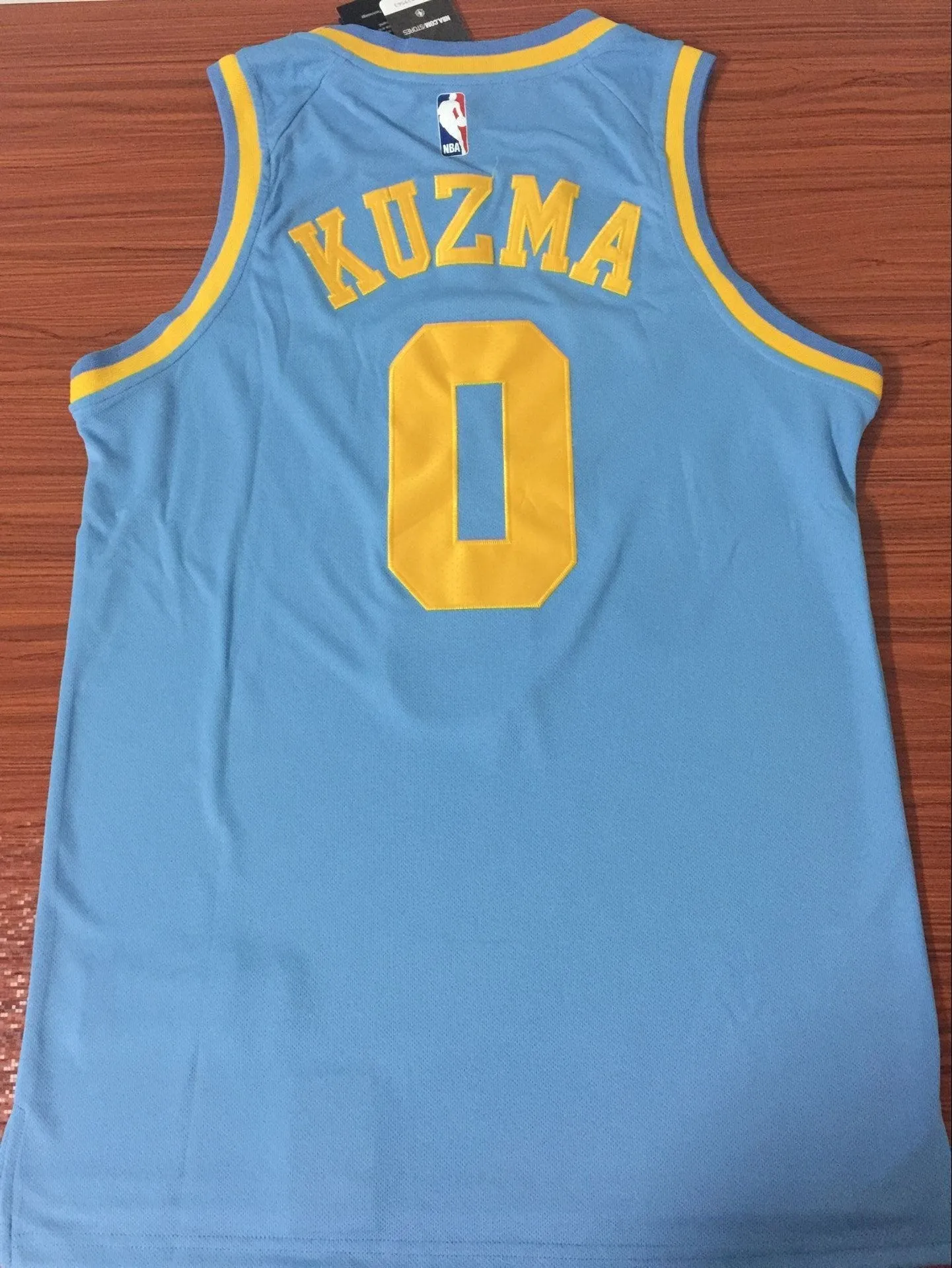 Men 0 Kyle Kuzma Jersey MPLS Blue Los Angeles Lakers Jersey Fanatics