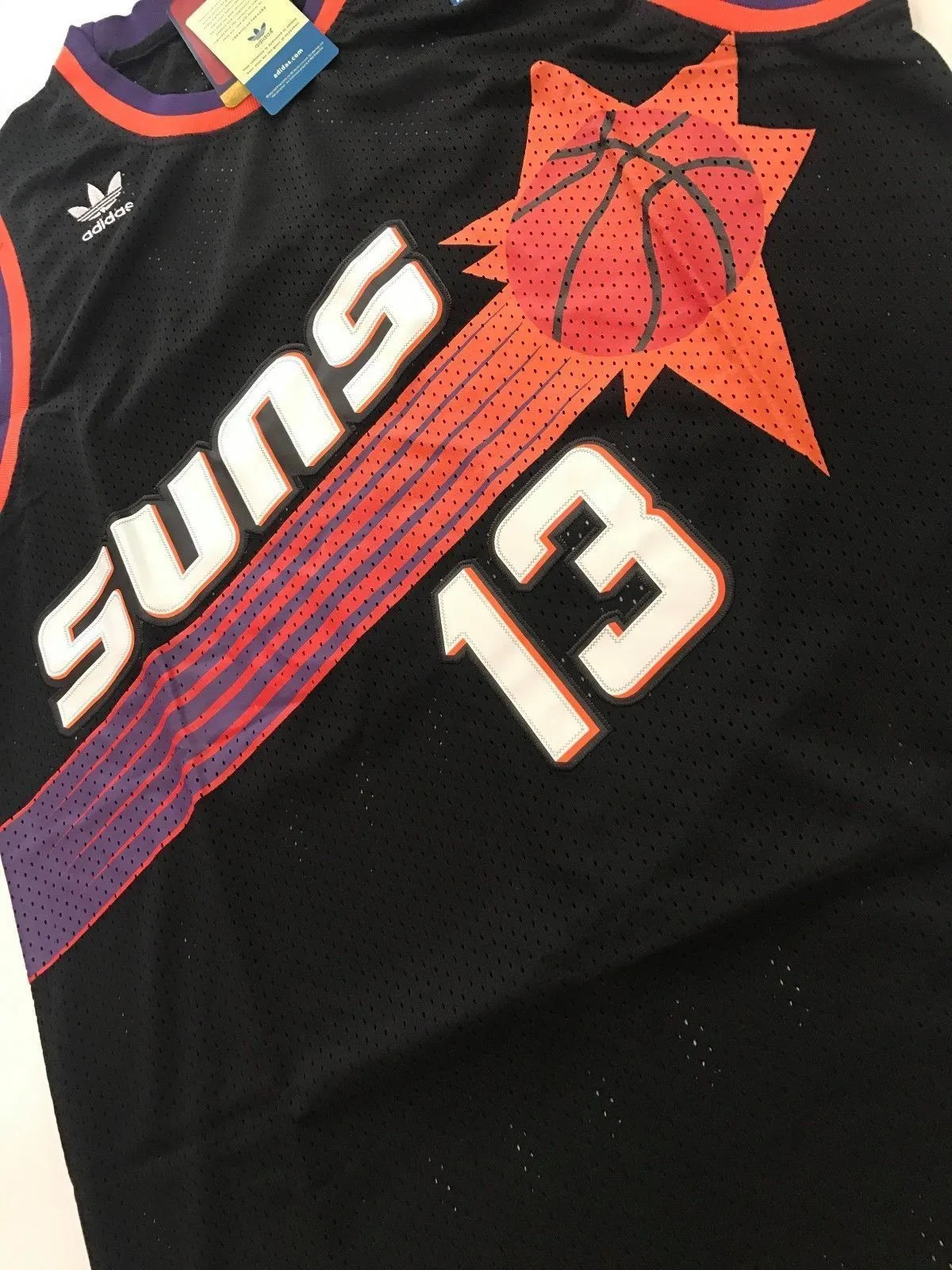 Men 13 Steve Nash Jersey Black Phoenix Suns Throwback Swingman Jersey