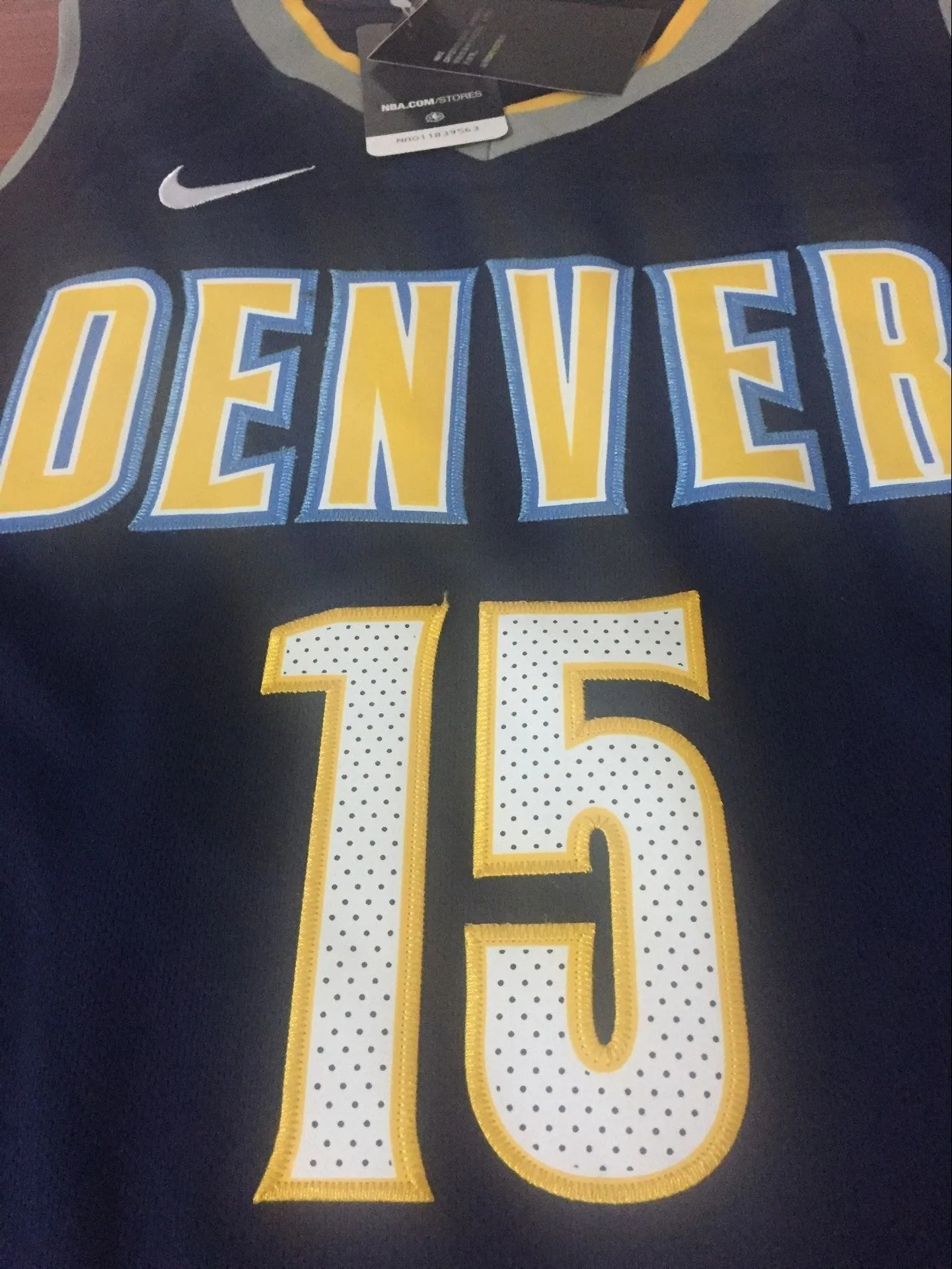 Men 15 Nikola Jokic Jersey Black Denver Nuggets Swingman Jersey Fanatics