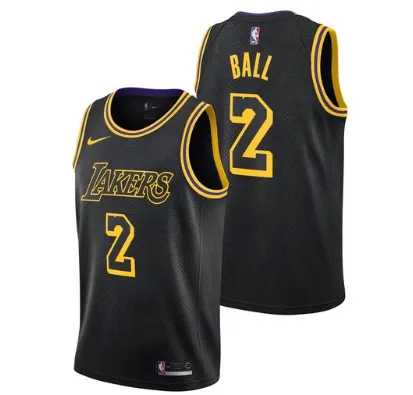 Men 2 Lonzo Ball Jersey Black Los Angeles Lakers Fanatics Swingman
