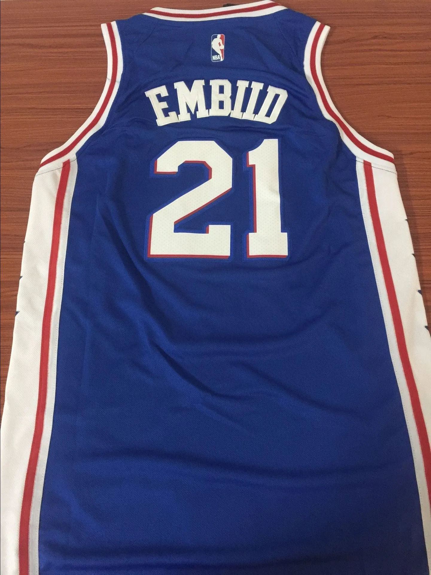 Men 21 Joel Embiid Jersey Blue Philadelphia 76ers Swingman Jersey Fanatics