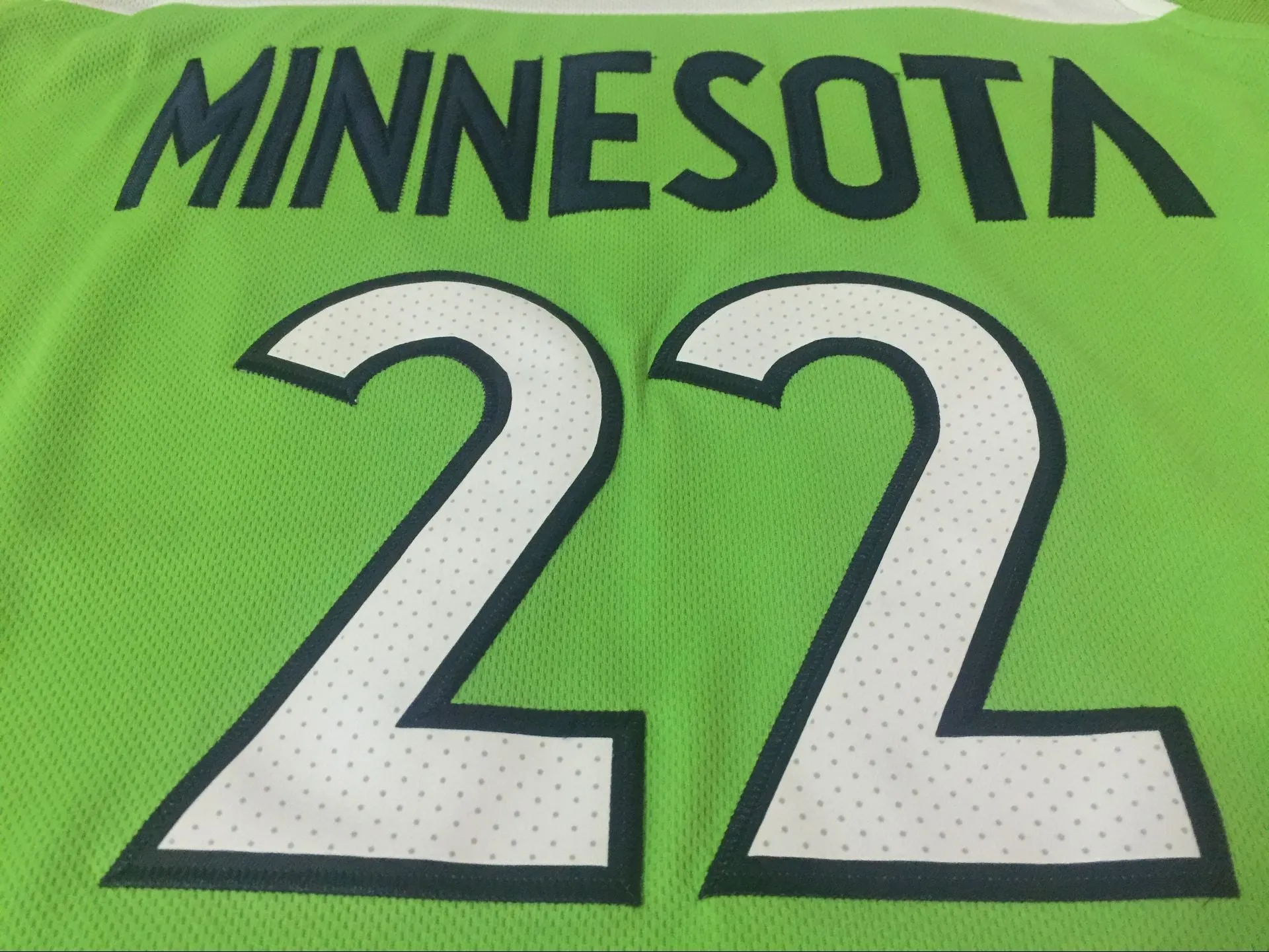 Men 22 Andrew Wiggins Jersey Green Minnesota Timberwolves Fanatics