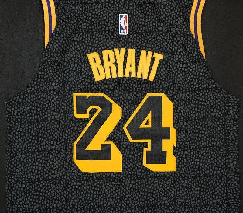 Men 24 Kobe Bryant Jersey City Edition Black Los Angeles Lakers Jersey Player