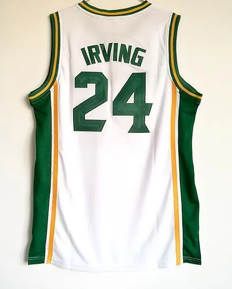 Men 24 Kyrie Irving Jersey White St. Patrick High School Swingman Jersey