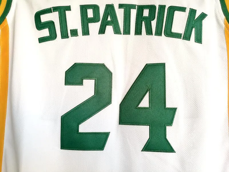 Men 24 Kyrie Irving Jersey White St. Patrick High School Swingman Jersey