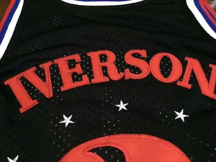 Men 3 Allen Iverson Jersey Black Philadelphia 76ers Jersey Fanatics