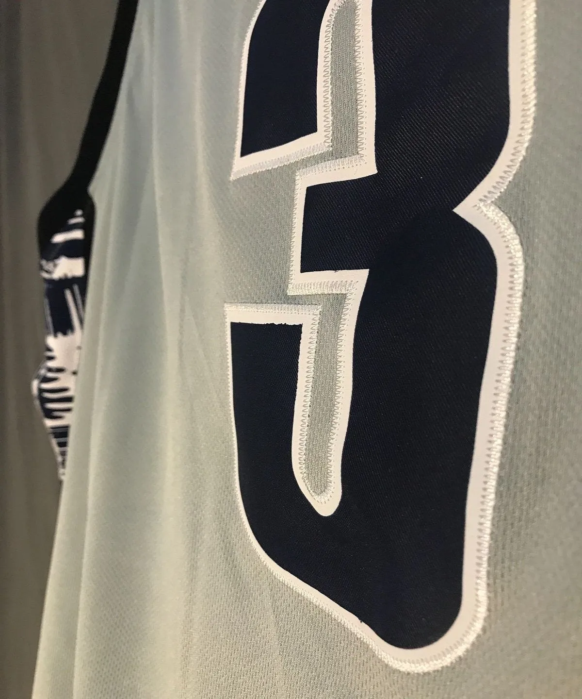 Men 3 Allen Iverson Jersey Gray Georgetown Hoyas College Throwback Swingman