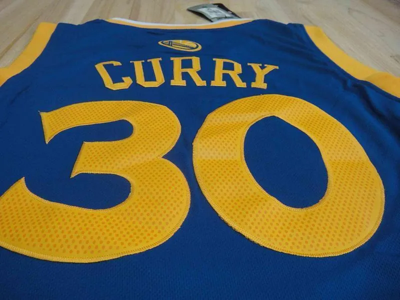 Men 30 Stephen Curry Jersey Blue Golden State Warriors Jersey Swingman