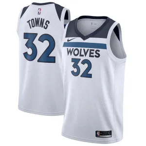 Men 32 Karl Anthony Towns Jersey White Minnesota Timberwolves Fans