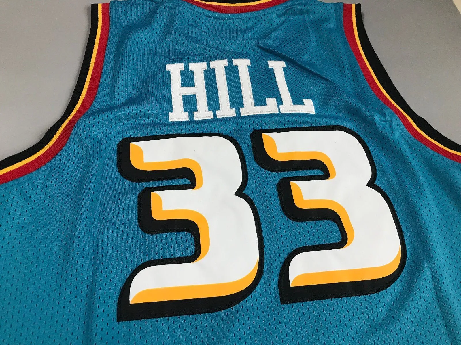 Men 33 Grant Hill Jersey Green Detroit Pistons Throwback Swingman Fanatics