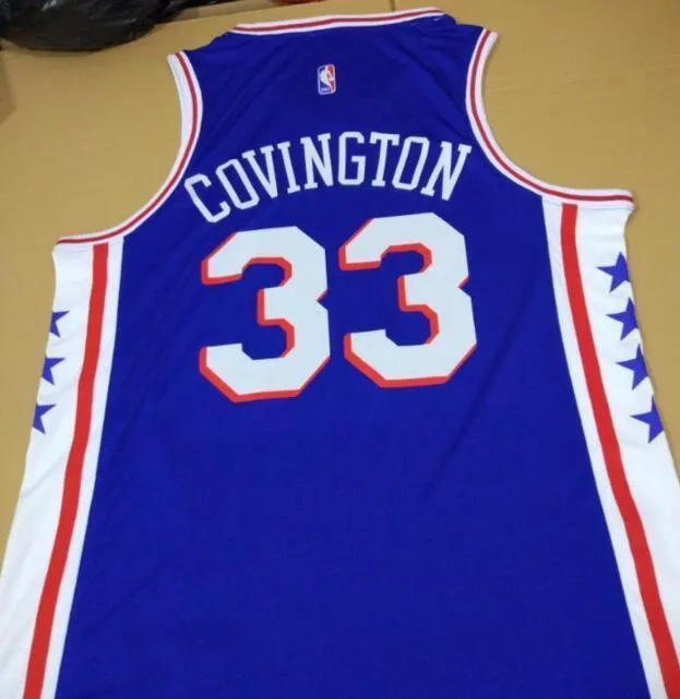 Men 33 Robert Covington Jersey Blue Philadelphia 76ers Jersey Swingman