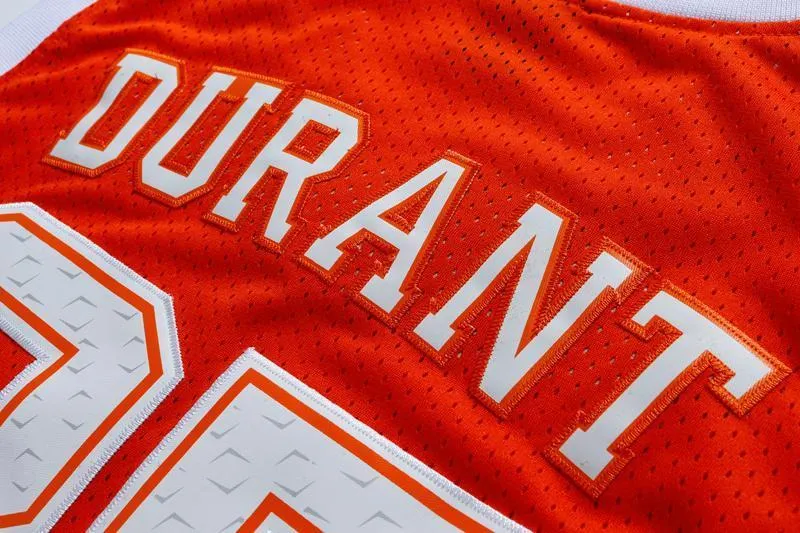 Men 35 Kevin Durant Swingman Jersey Orange Texas Longhorns Jersey