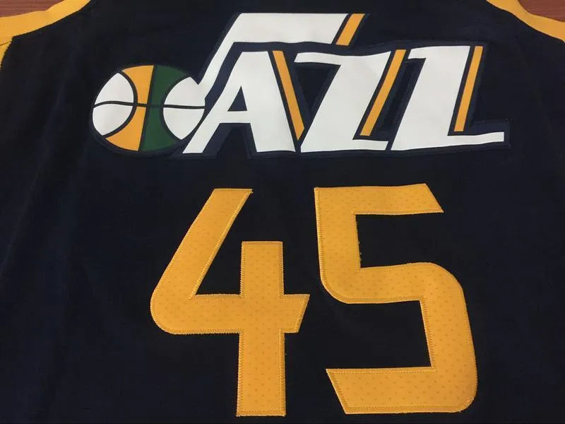 Men 45 Donovan Mitchell Utah Jazz Jersey Navy Blue Fanatics Swingman