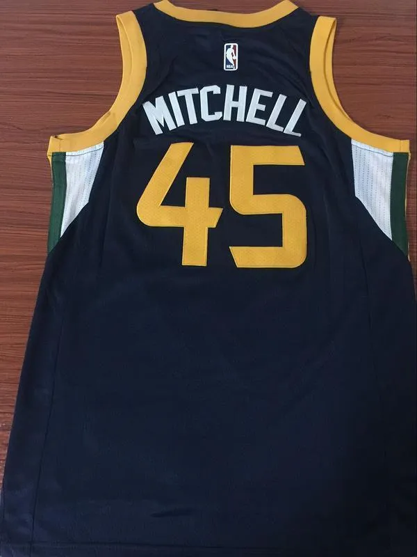 Men 45 Donovan Mitchell Utah Jazz Jersey Navy Blue Fanatics Swingman