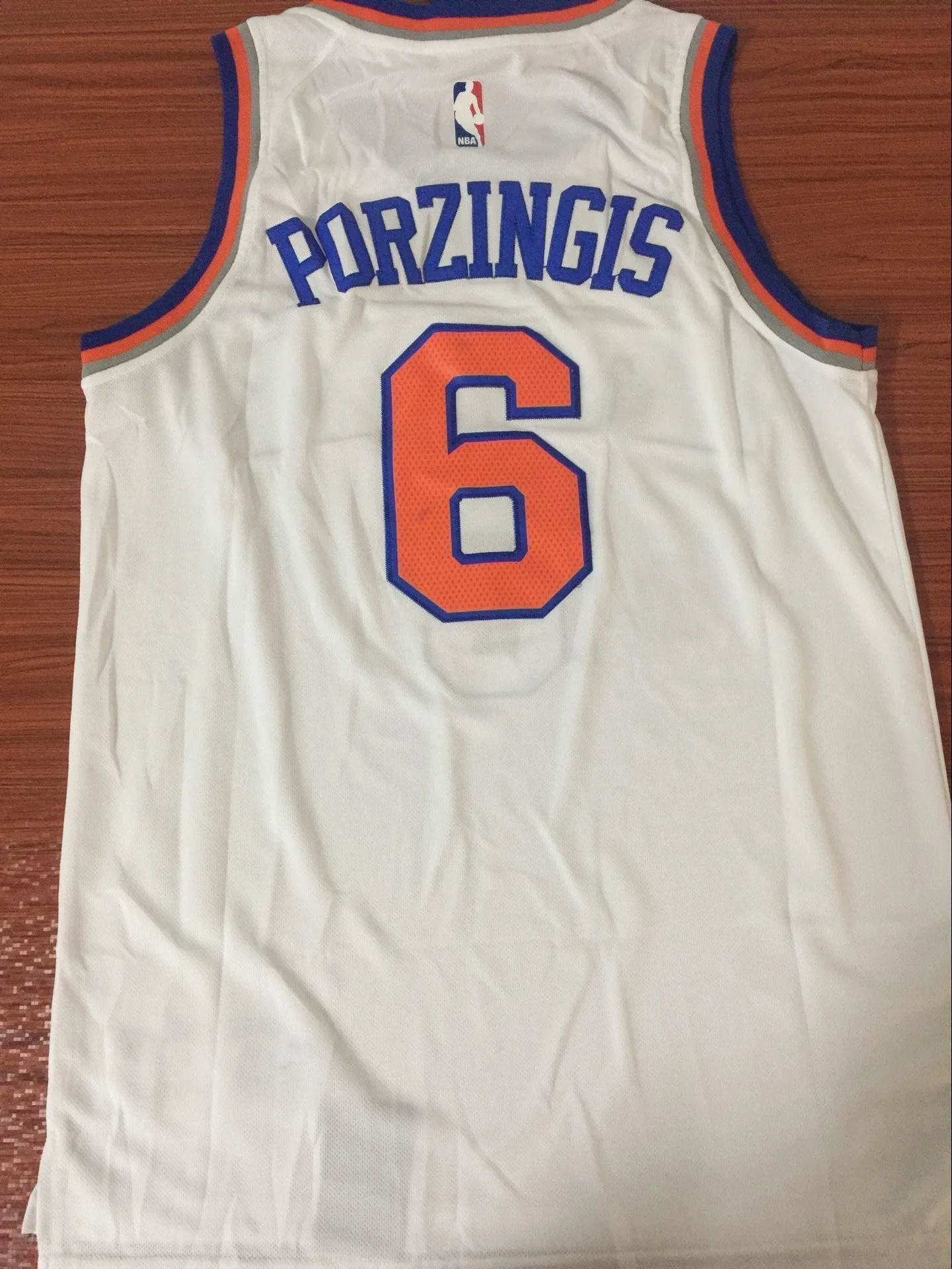 Men 6 Kristaps Porzingis Jersey New York Knicks Jersey White Fanatics