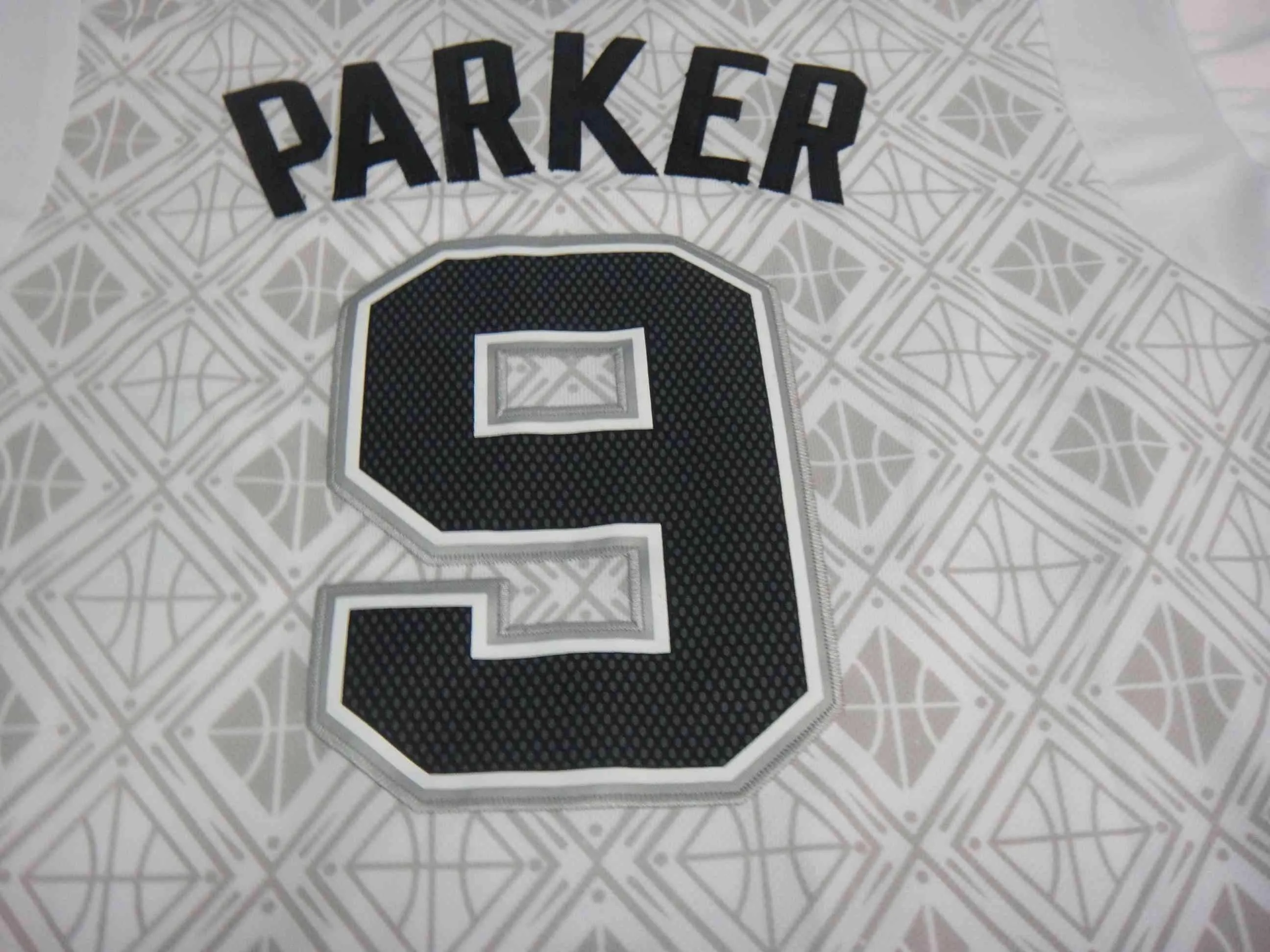 Men 9 Tony Parker Jersey Grey San Antonio Spurs Swingman Fanatics