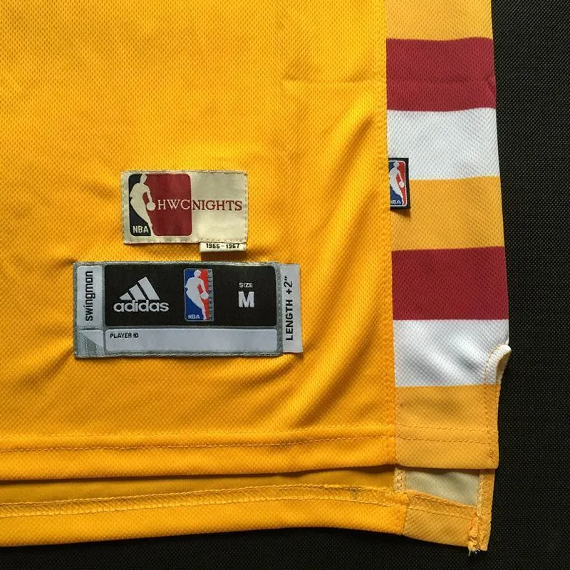 Men CAVS 23 Lebron James Jersey Yellow Cleveland Cavaliers Jersey Swingman