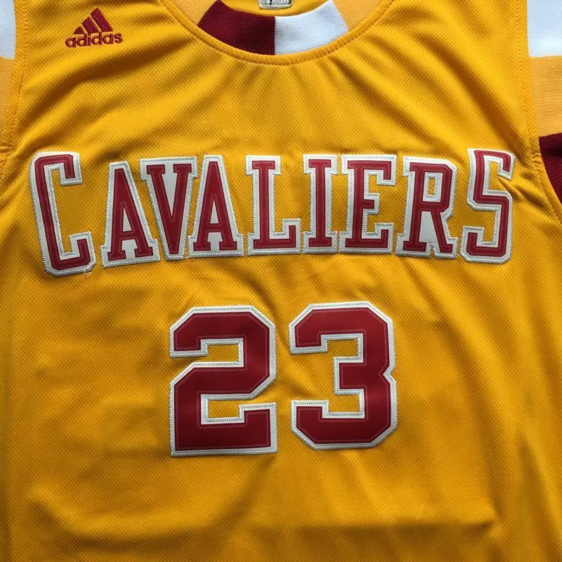 Men CAVS 23 Lebron James Jersey Yellow Cleveland Cavaliers Jersey Swingman