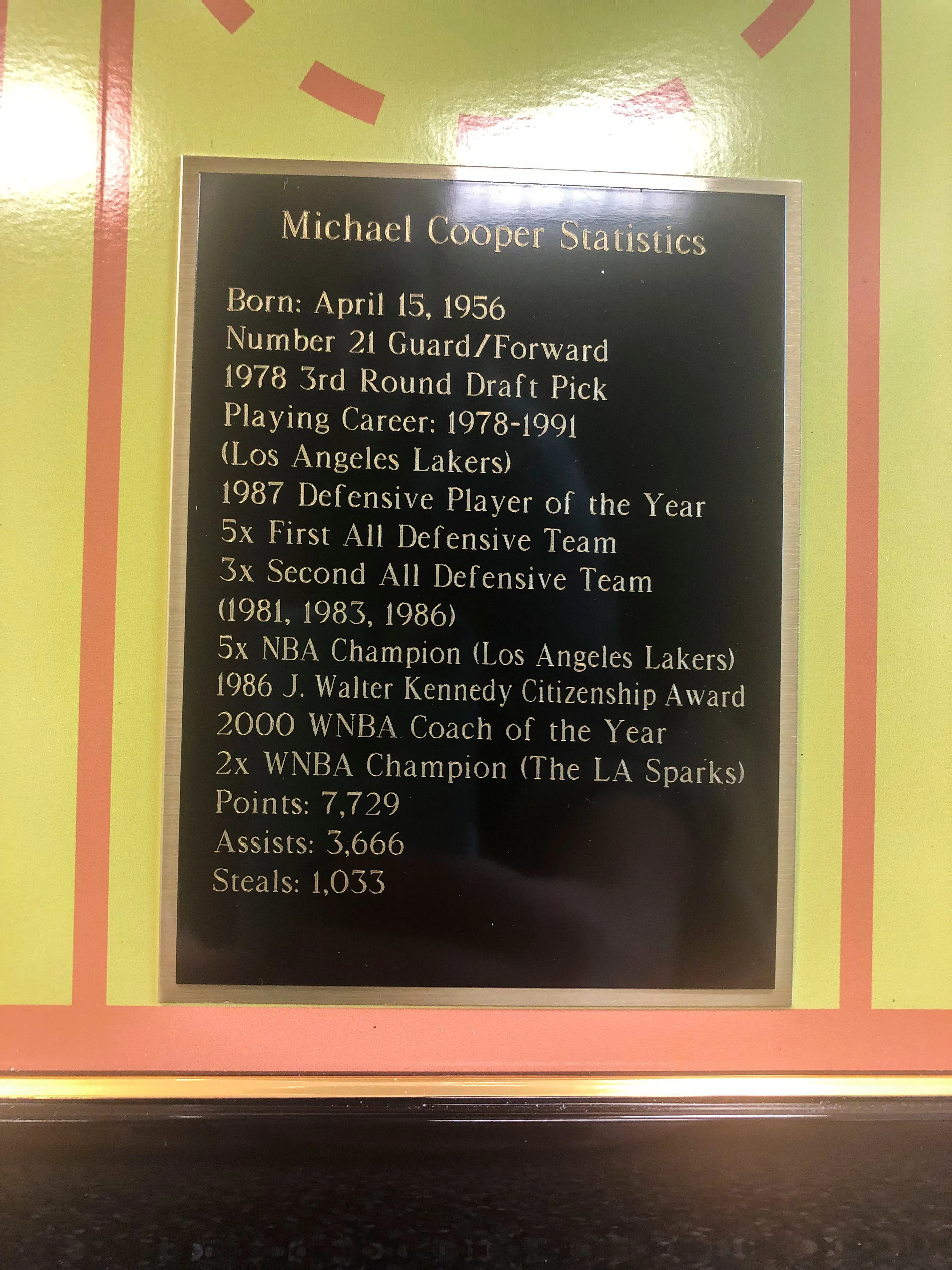 Michael Cooper "Lakers Floor Board"