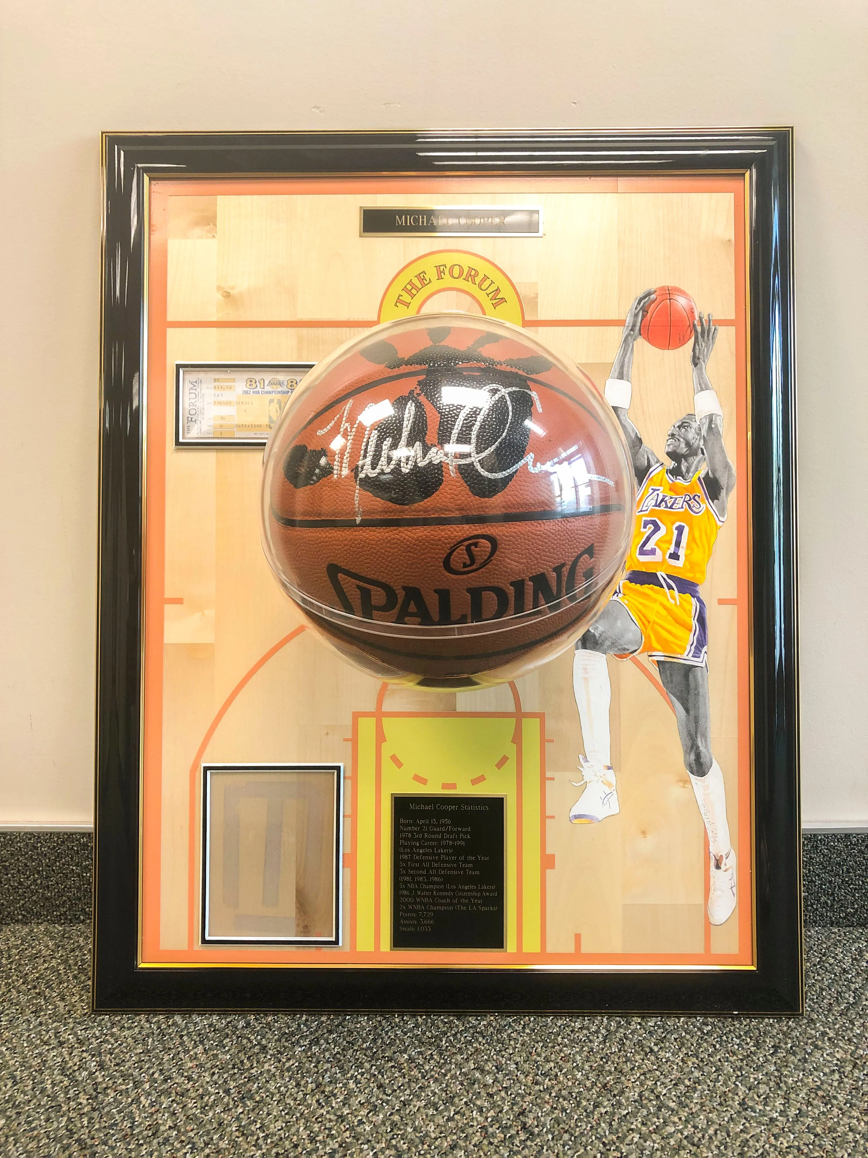 Michael Cooper "Lakers Floor Board"