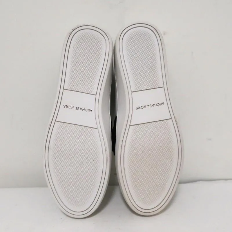 Michael Kors Val Runway Bow Skate Sneakers White Leather Size 37 NEW
