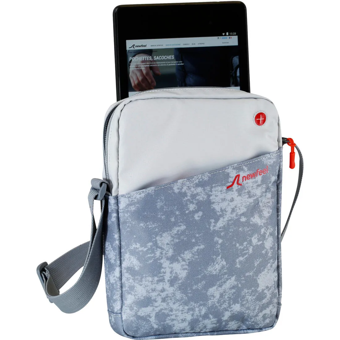 Mini shoulder bag - grey/pink