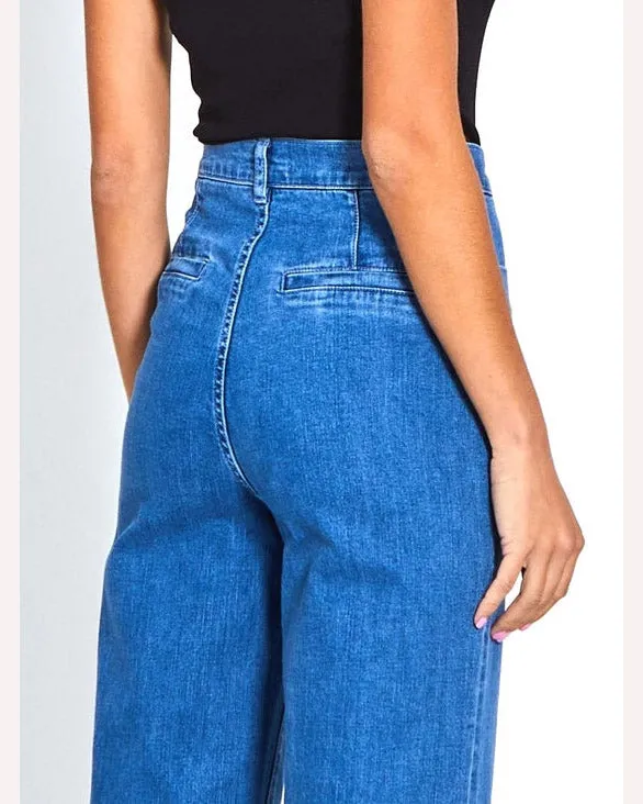 Monaco Jeans Milan Wide Leg Jean - Blue