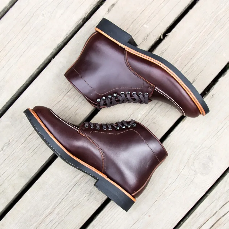 New handmade boots men leather
