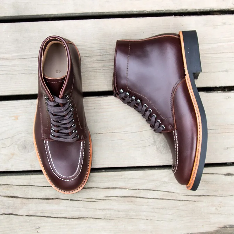 New handmade boots men leather