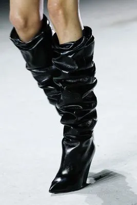 New Luxury Crystal Shoes Woman Pointed Toe Knee High Boots Sexy Rhinestone Chunky Spike Heel Boots Ladies Botas Mujer