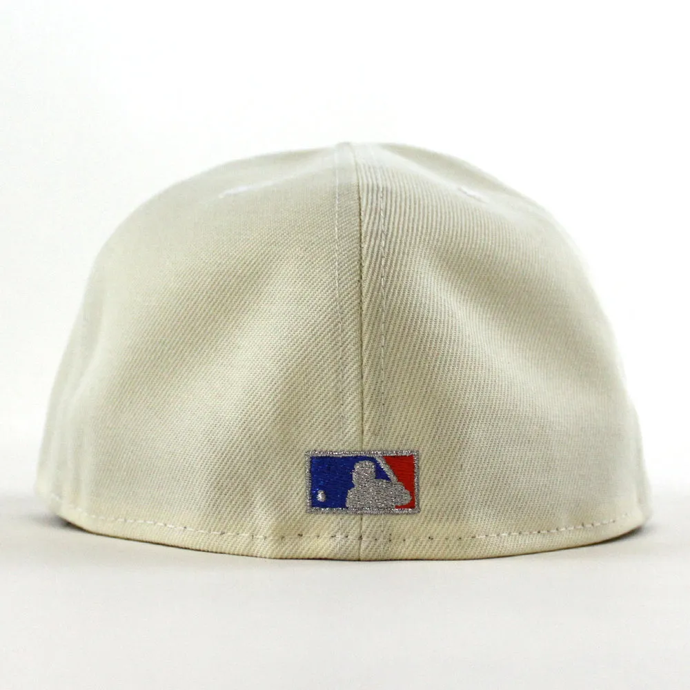 New York Mets (Los Mets) 50TH Anniversary New Era 59Fifty Fitted Hat (CHROME WHITE Black GREEN Under Brim)
