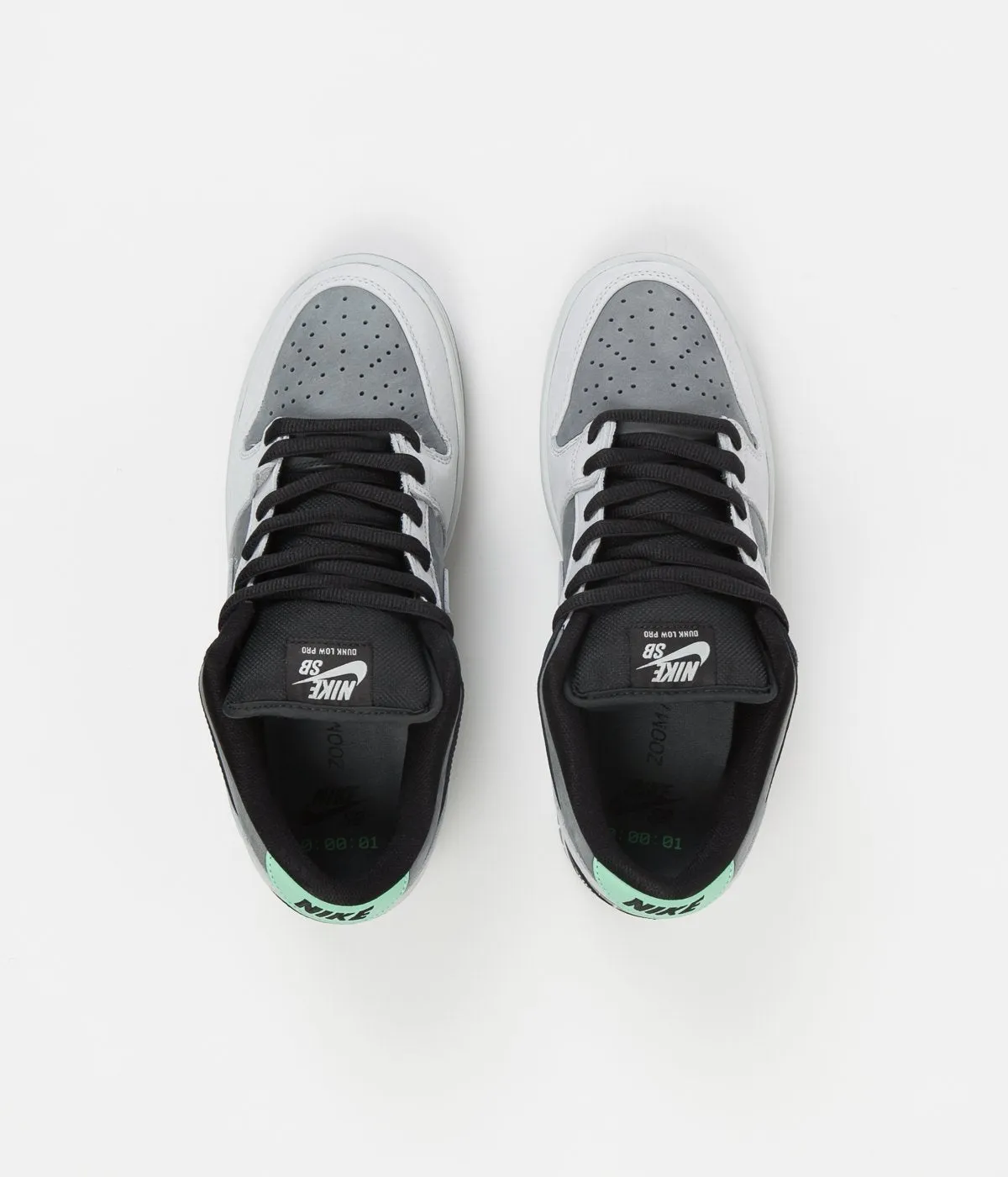 Nike SB Orange Label 'VX1000' Dunk Low Pro Shoes - Smoke Grey / Pure Platinum - Off Noir