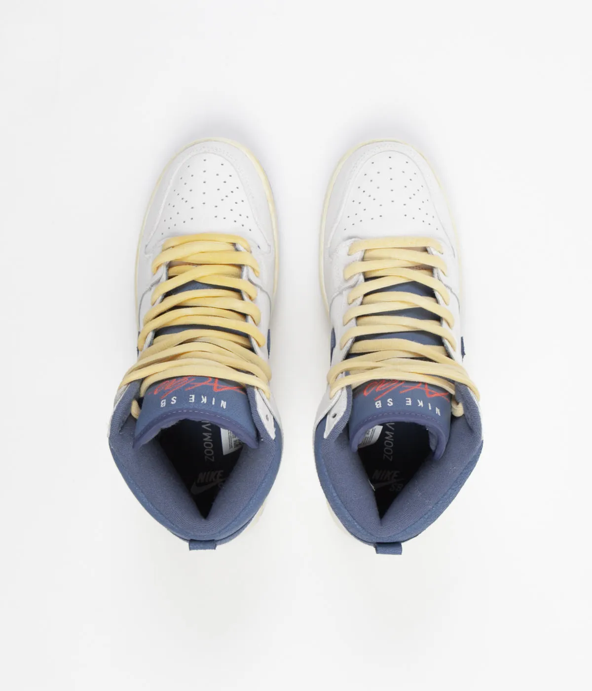Nike SB x Atlas Dunk High Pro QS Shoes - Sail / Ocean Fog - Track Red - White