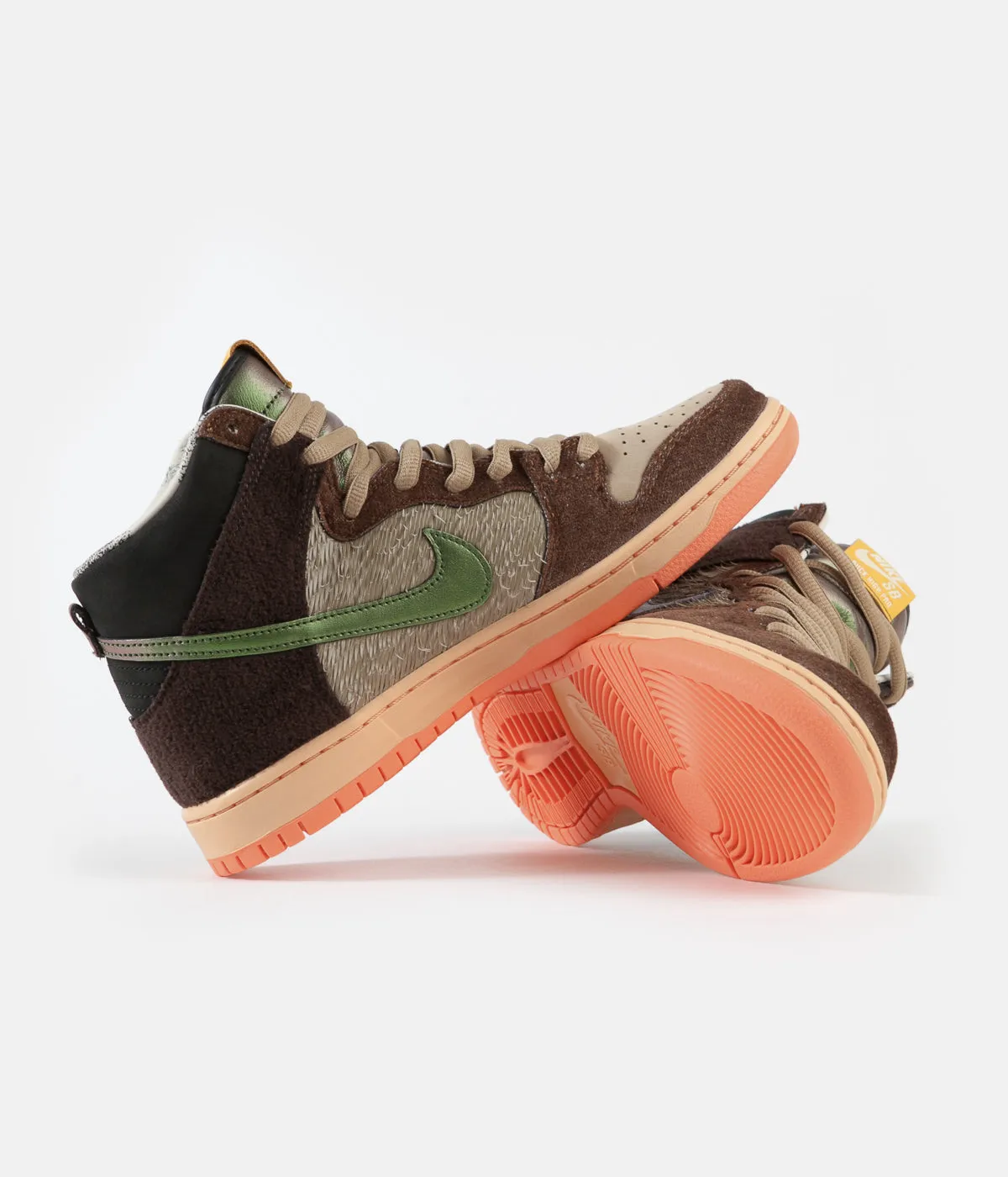 Nike SB x Concepts Dunk High Pro 'Turdunken' Shoes - Rattan / Baroque Brown - Parachute Beige