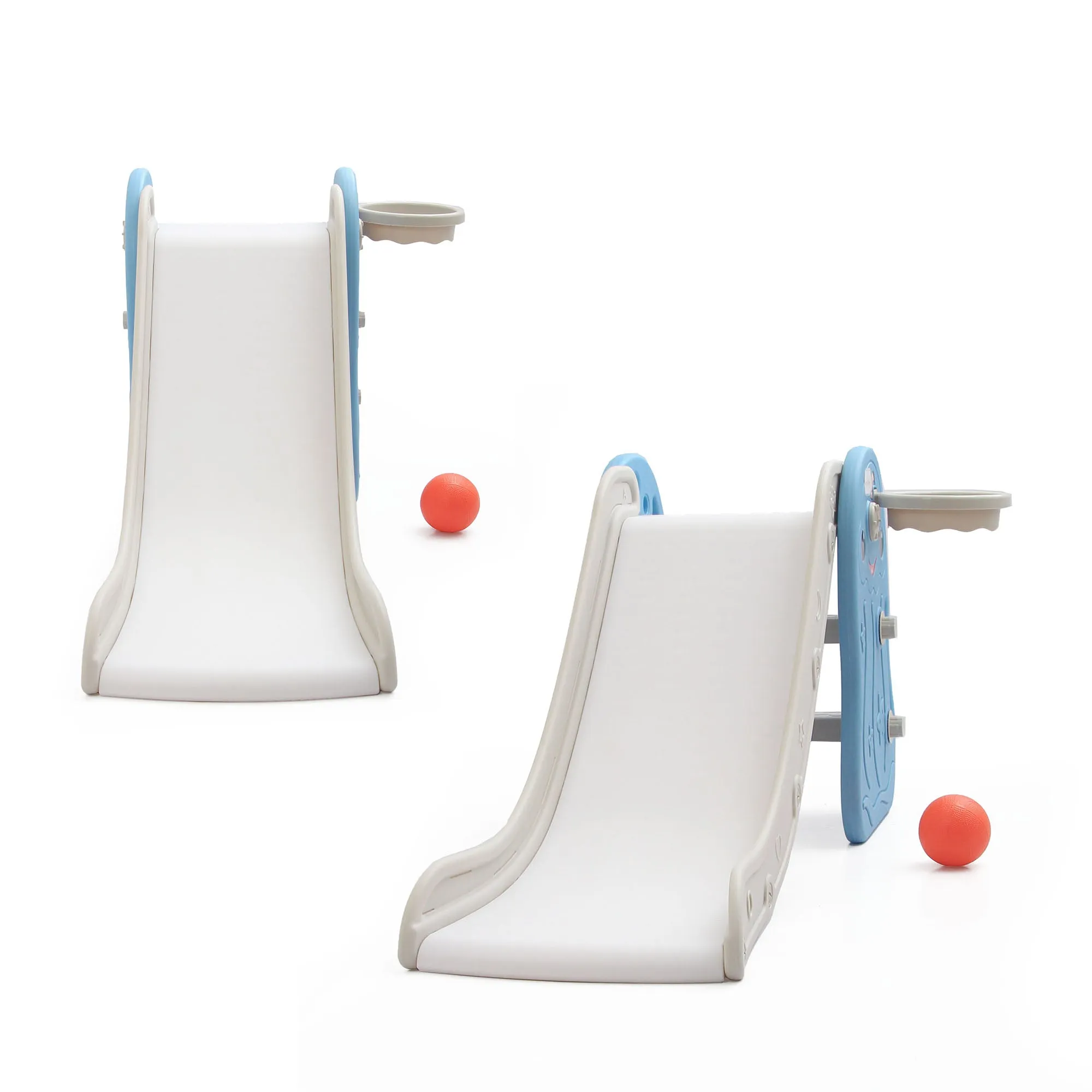 Octopus Kids Slide with Basketball Hoop | 2 in 1 Mini Baby Slide