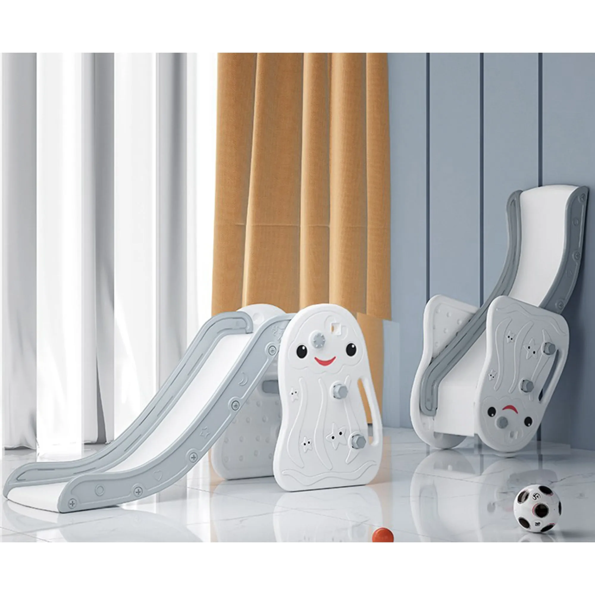 Octopus Kids Slide with Basketball Hoop | 2 in 1 Mini Baby Slide
