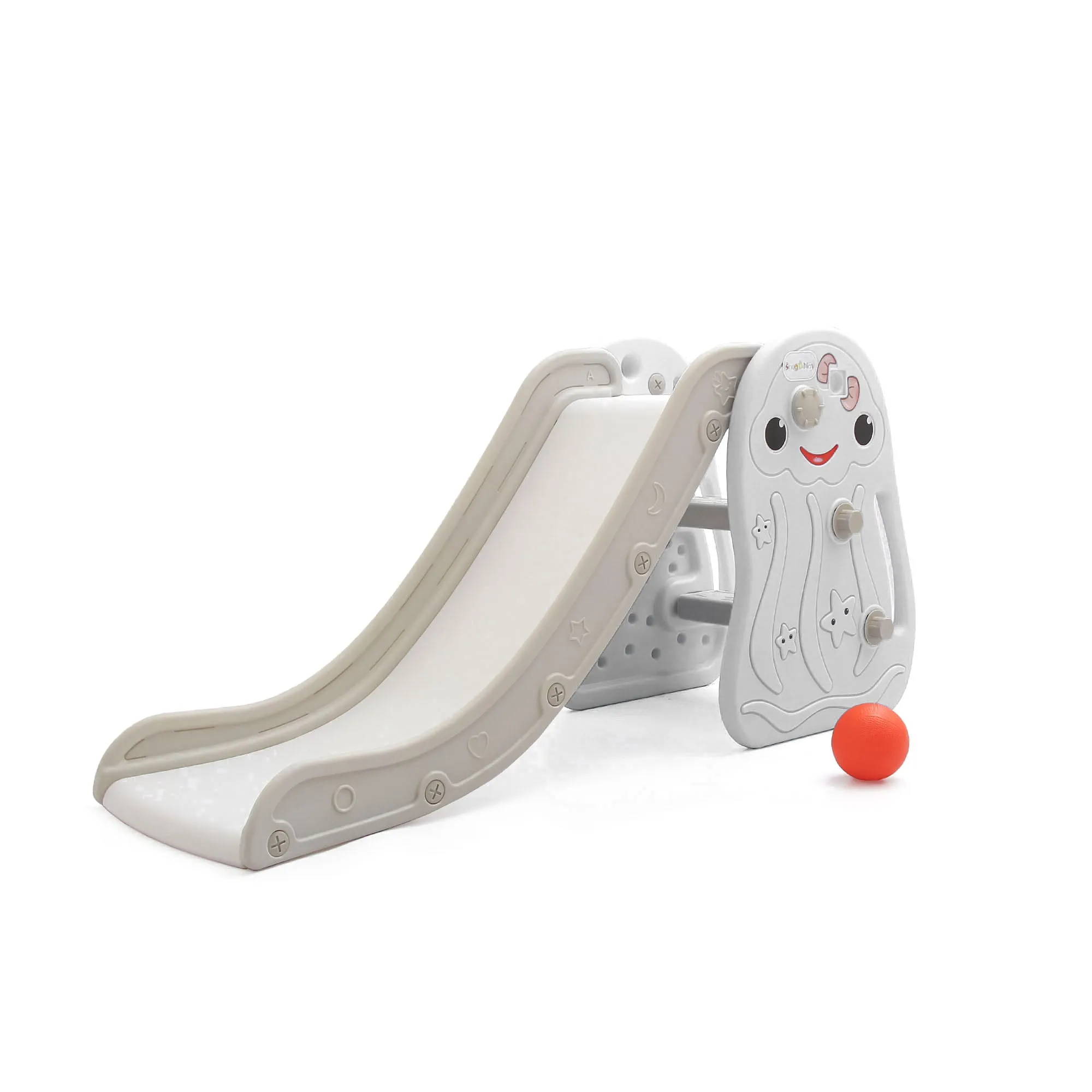 Octopus Kids Slide with Basketball Hoop | 2 in 1 Mini Baby Slide
