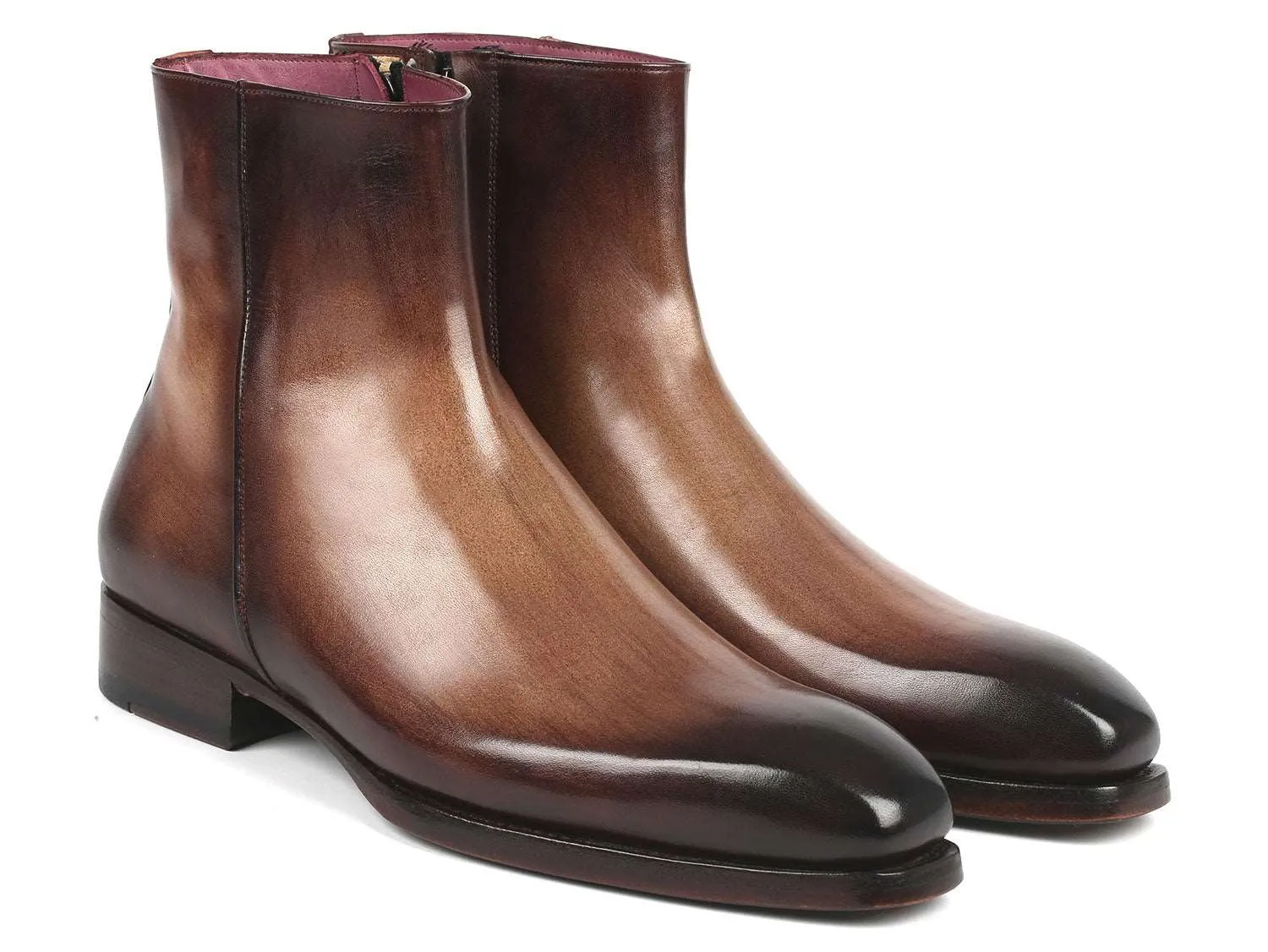 Paul Parkman Brown Side Zipper Boots