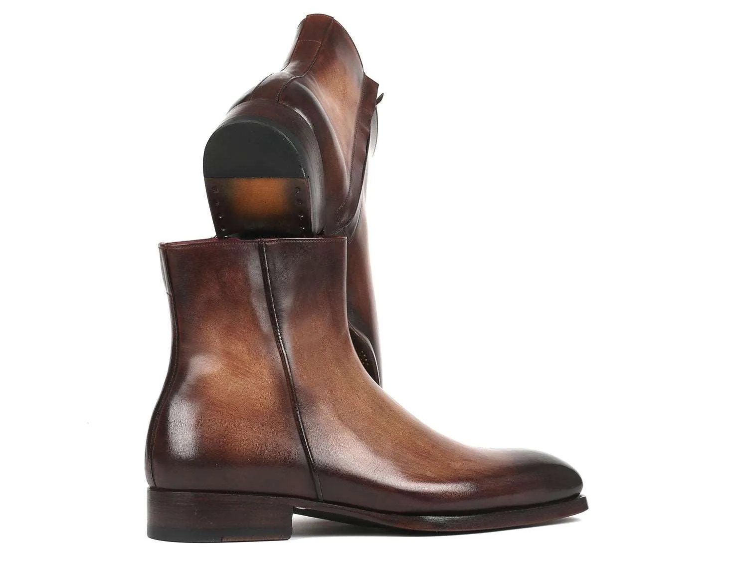 Paul Parkman Brown Side Zipper Boots