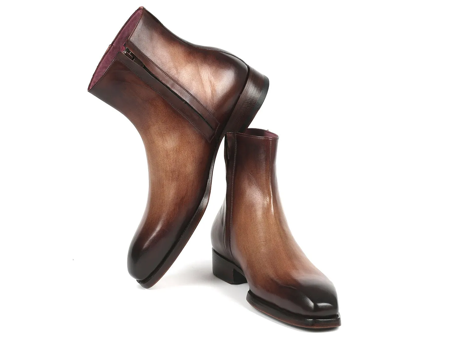 Paul Parkman Brown Side Zipper Boots