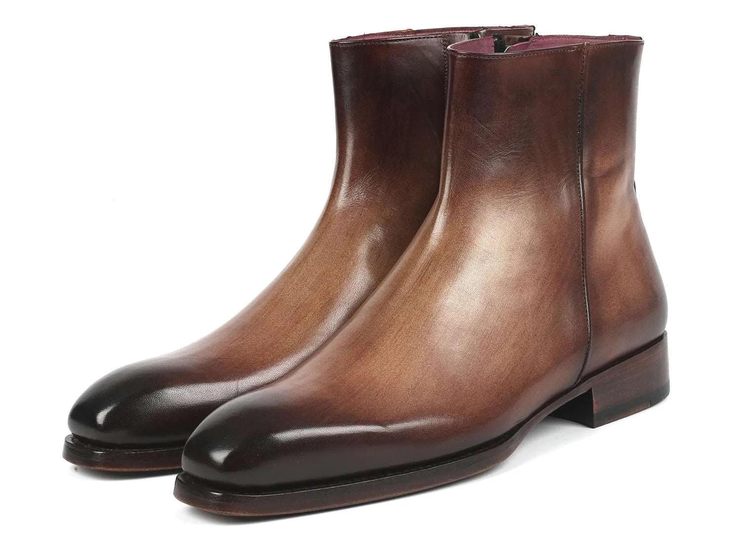 Paul Parkman Brown Side Zipper Boots