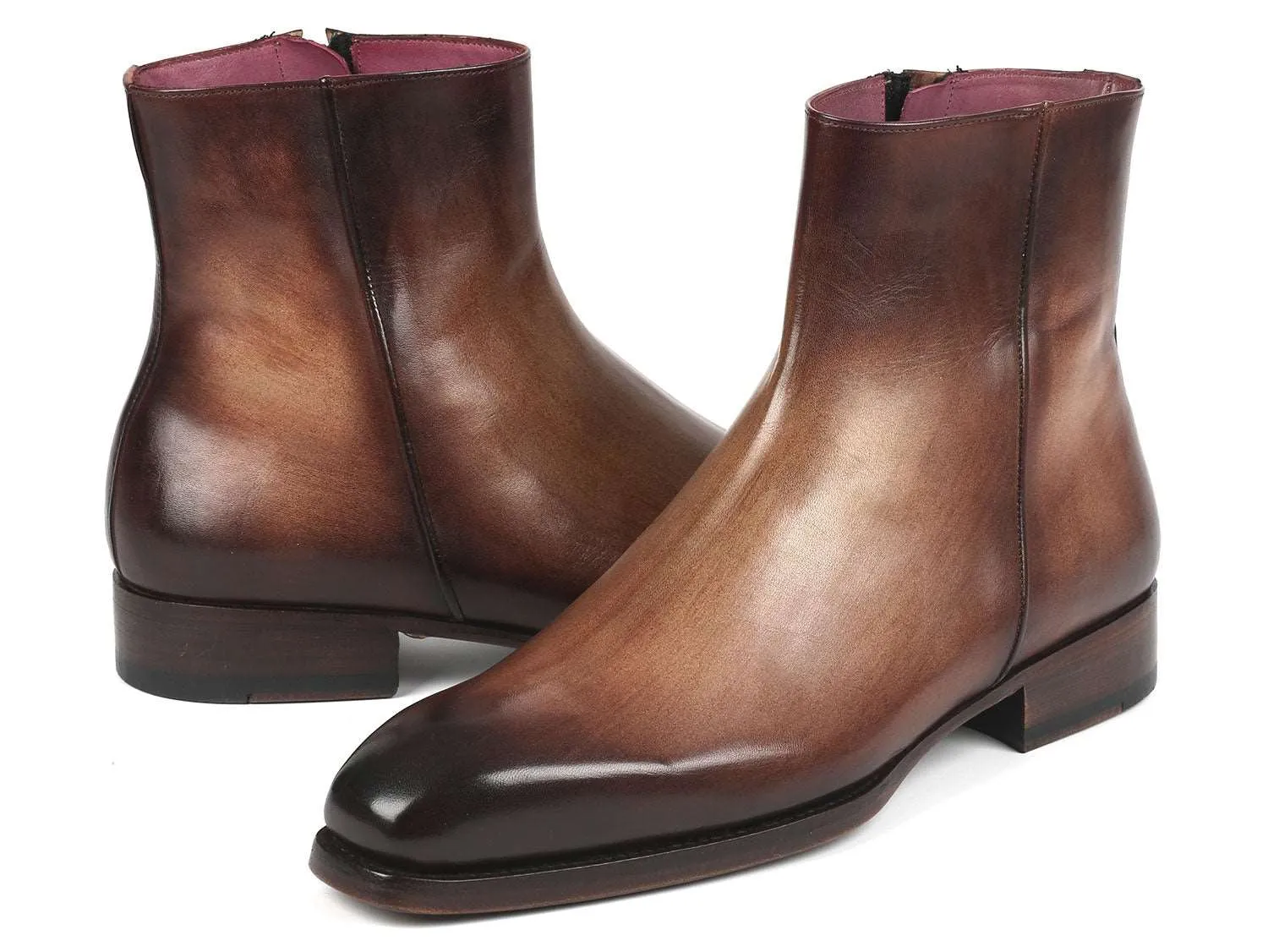 Paul Parkman Brown Side Zipper Boots