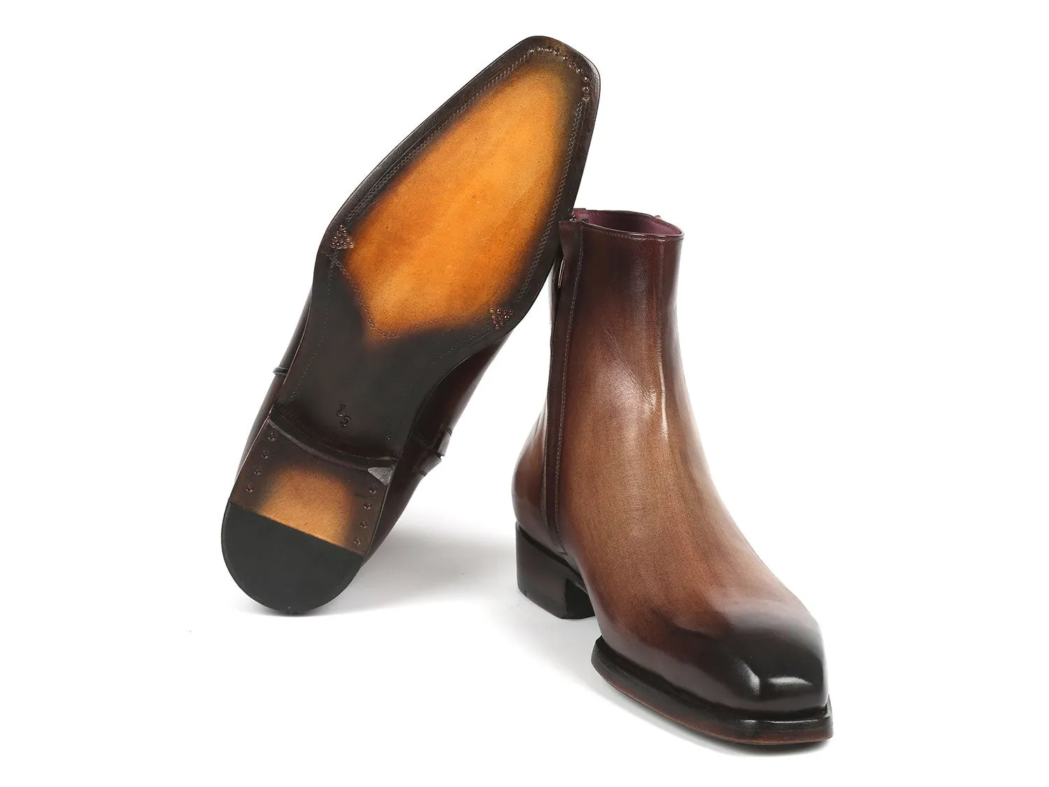 Paul Parkman Brown Side Zipper Boots