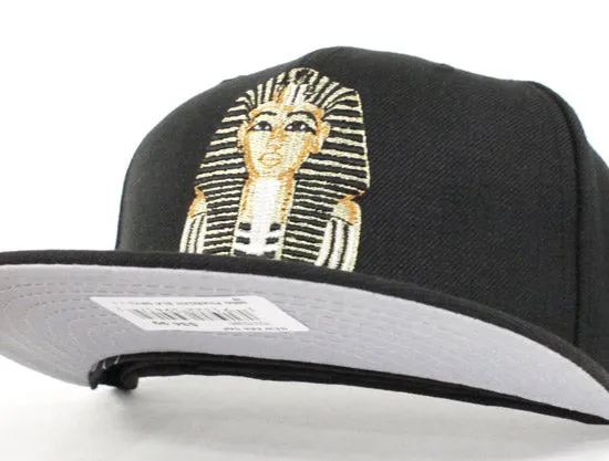 Pharaoh New Era 59Fifty Fitted Hat (Black Gold Jordan 4 Gray Under Brim)