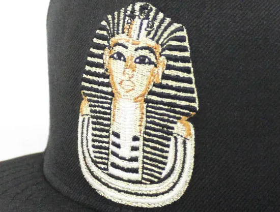Pharaoh New Era 59Fifty Fitted Hat (Black Gold Jordan 4 Gray Under Brim)