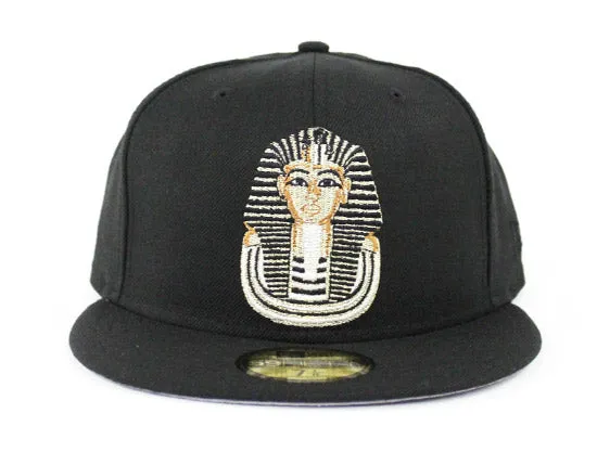 Pharaoh New Era 59Fifty Fitted Hat (Black Gold Jordan 4 Gray Under Brim)