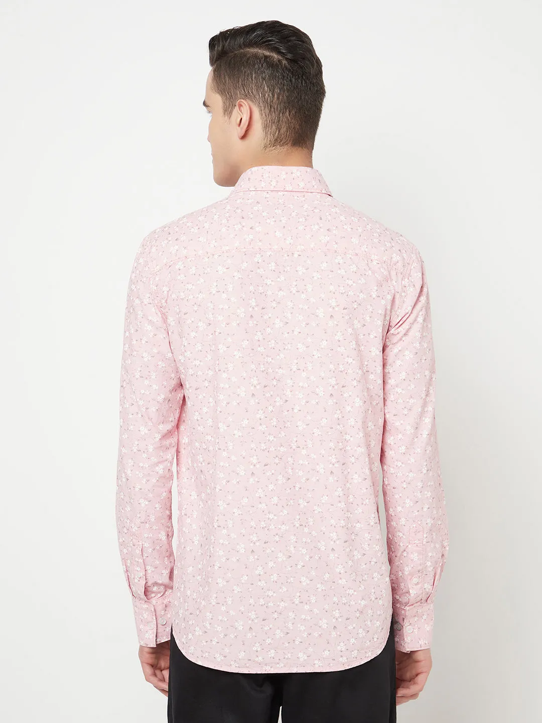Pink Floral Printed Shirt