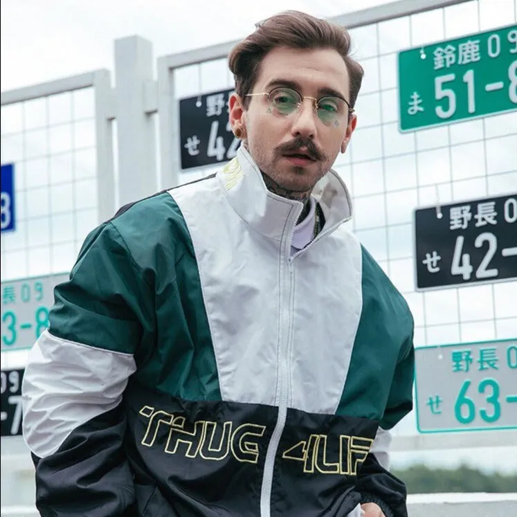 "4LIFE" Veste coupe vent Rouge streetwear - URB1™