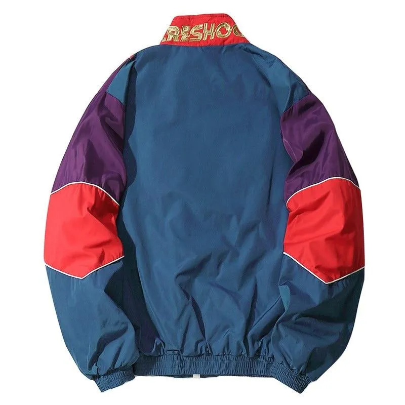 "4LIFE" Veste coupe vent Rouge streetwear - URB1™